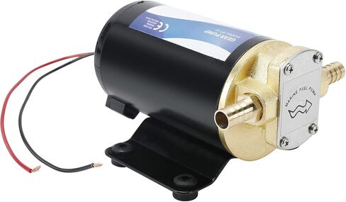 YaeMarine 12V 3.2GPM Oil Scavenge Pump Oil Pump Turbo Pump Impellor Gear Pump Self Priming Reversible for Diesel Lubricants Machinery Fuel Scavenge Oil Transfer (Black) in Saudi Arabia