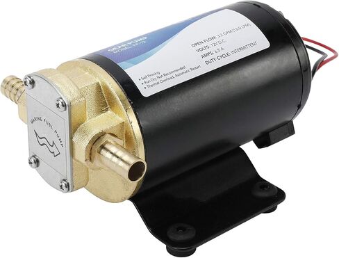 YaeMarine 12V 3.2GPM Oil Scavenge Pump Oil Pump Turbo Pump Impellor Gear Pump Self Priming Reversible for Diesel Lubricants Machinery Fuel Scavenge Oil Transfer (Black) in Saudi Arabia