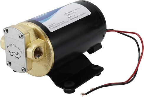 YaeMarine 12V 3.2GPM Oil Scavenge Pump Oil Pump Turbo Pump Impellor Gear Pump Self Priming Reversible for Diesel Lubricants Machinery Fuel Scavenge Oil Transfer (Black) in Saudi Arabia