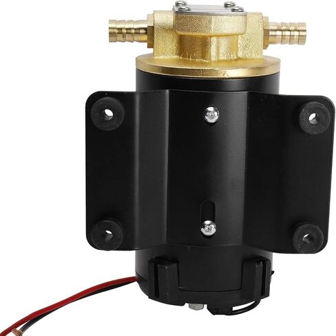 YaeMarine 12V 3.2GPM Oil Scavenge Pump Oil Pump Turbo Pump Impellor Gear Pump Self Priming Reversible for Diesel Lubricants Machinery Fuel Scavenge Oil Transfer (Black) in Saudi Arabia