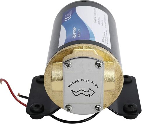 YaeMarine 12V 3.2GPM Oil Scavenge Pump Oil Pump Turbo Pump Impellor Gear Pump Self Priming Reversible for Diesel Lubricants Machinery Fuel Scavenge Oil Transfer (Black) in Saudi Arabia