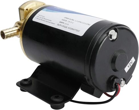 YaeMarine 12V 3.2GPM Oil Scavenge Pump Oil Pump Turbo Pump Impellor Gear Pump Self Priming Reversible for Diesel Lubricants Machinery Fuel Scavenge Oil Transfer (Black) in Saudi Arabia