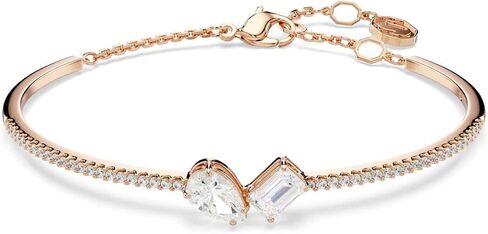 Swarovski Mesmera bangle, Mixed cuts, White, Rose gold-tone finish in Saudi Arabia
