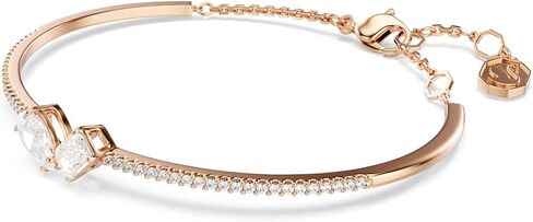 Swarovski Mesmera bangle, Mixed cuts, White, Rose gold-tone finish in Saudi Arabia
