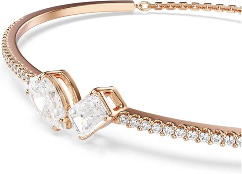 Swarovski Mesmera bangle, Mixed cuts, White, Rose gold-tone finish in Saudi Arabia