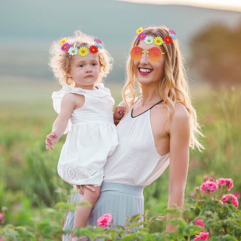 CHRORINE Hippie Costume Set Hippie Sunglasses Peace Sign for Party Decorations in Kuwait