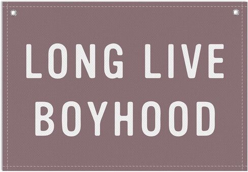Live Live Boyhood Banner ، Decor Room Room Decor for Kids ، علامة جدار الحضانة الريفية لصالح ديكور غرفة الصبي طفل ، ديكور جدار الحضانة - A20 in Kuwait