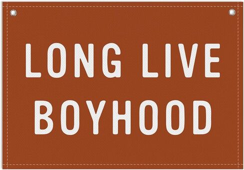 Live Live Boyhood Banner ، Decor Room Room Decor for Kids ، علامة جدار الحضانة الريفية لصالح ديكور غرفة الصبي طفل ، ديكور جدار الحضانة - A20 in Kuwait
