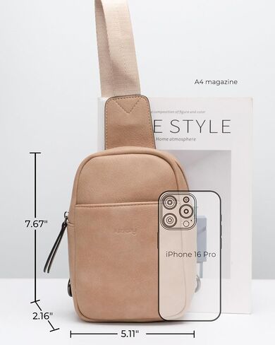 Alldaily Small Sling Bag for Women Crossbody Purse Leather Fashionable Trendy Chest Bag for Travel, Fanny Pack in Saudi Arabia
