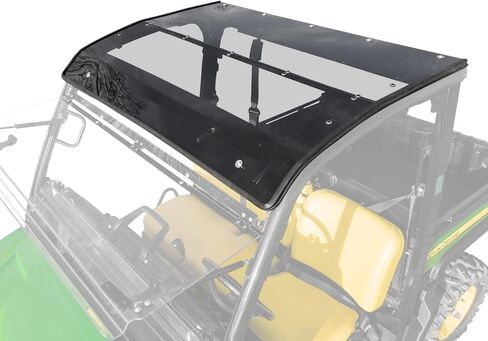 SuperATV Dark Tinted Roof Compatible with 2018+ John Deere Gator XUV 835 / XUV 865 | 1/4" Polycarbonate | Full Visibility and Awareness | Protects from Sun, Rain, and Debris | Sealed Edges | USA Made in Saudi Arabia