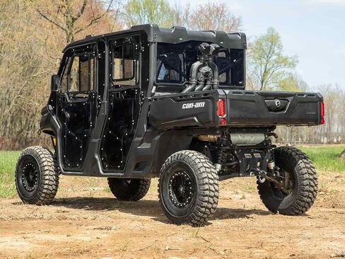 SuperATV Convertible Full Cab Enclosure Doors Compatible with Can Am Defender HD 7 MAX, Can Am Defender HD 8 MAX, Can Am Defender HD 9 MAX, See Fitment, Extra Strength, Scratch Resistant, Preassembled in Saudi Arabia