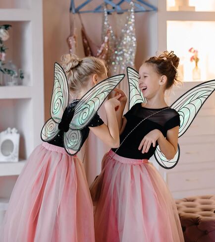 2 PCS Fairy Wings Women Women و Butterfly Wings and Wand ، Caity Wings Costume for البالغين الفتيات هالوين لباس in Kuwait