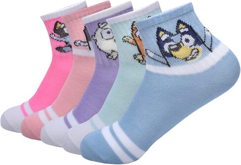 Bluey 5pk Cheer Shortie Crews Socks in Saudi Arabia
