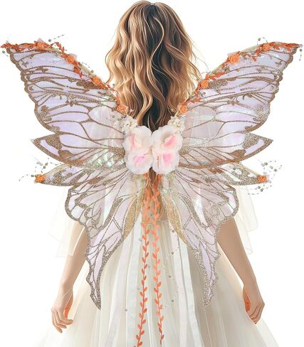 Fairy Wings Women Adult - Butterfly Wings Costume Assume Halloween Renfaire Photoshoot Party Cosplay Outfit in Kuwait