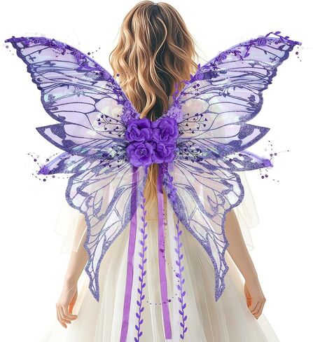 Fairy Wings Women Adult - Butterfly Wings Costume Assume Halloween Renfaire Photoshoot Party Cosplay Outfit in Kuwait