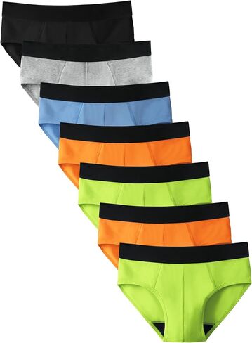 الأولاد سلس الملابس الداخلية لإعادة استخدام الملاكمة القطن الملاكم للأطفال 7 حزمة in Kuwait