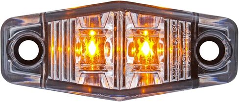 (1) LED Light 2 Diode Clear Lens/Amber 1x2.5 Surface Mount Clearance Side Marker Trailer in Saudi Arabia