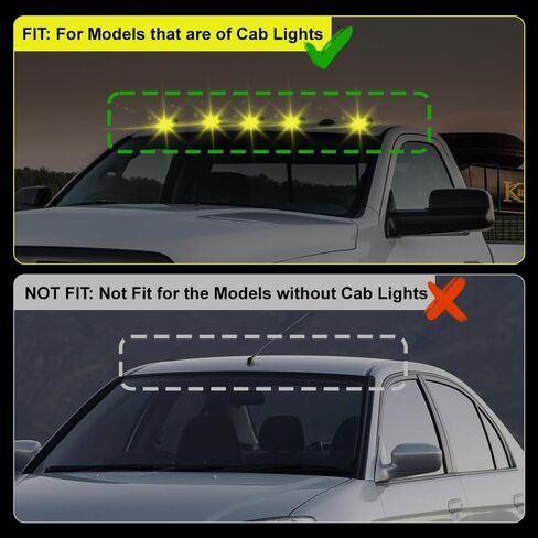 مصابيح سقف LED لشاحنات الكابينة مصباح مصباح مصباح ، متوافق مع Dodge RAM 1500/2500/3500 Pickup Truck 2003-2018 ، 4500/5500 2011-2018 ، أضواء القيادة الليلية ، عدسة الدخان ، 5 مساءً (العنبر) in Kuwait