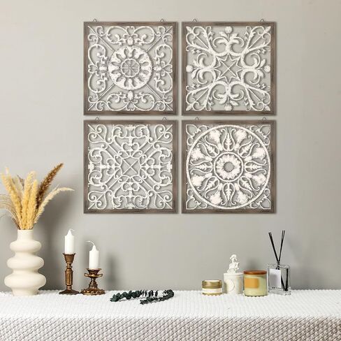 Tatuo 4 PCS Wood Art Wall Decor in Saudi Arabia