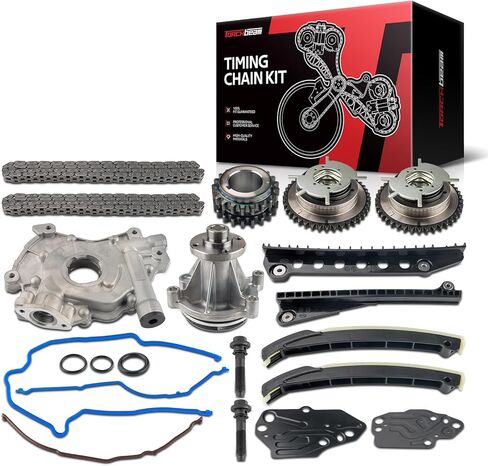 Torchbeam 5.4L Triton Timing Chain Kit for Ford F150/F250/F350 2004-2008 ، Cam Phasers ، etentioners ، crank gear in Kuwait