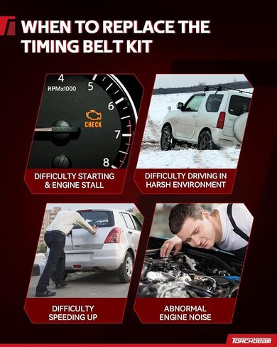 Torchbeam 5.4L Triton Timing Chain Kit for Ford F150/F250/F350 2004-2008 ، Cam Phasers ، etentioners ، crank gear in Kuwait