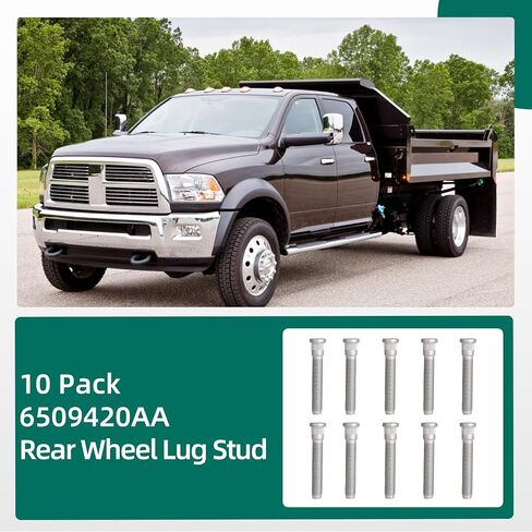 10 PCS,6509420AA,Rear Wheel Lug Stud for Dodge Ram 4500/5500,2013-2022 in Saudi Arabia