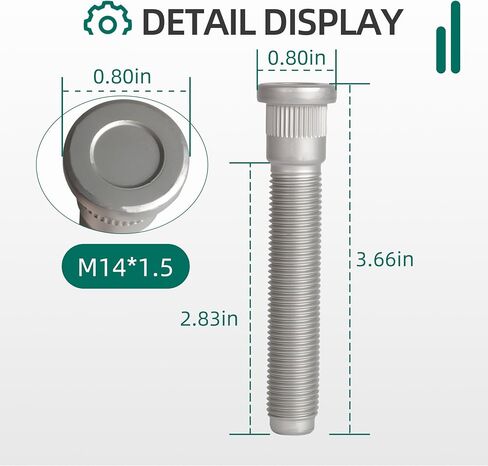 10 PCS,6509420AA,Rear Wheel Lug Stud for Dodge Ram 4500/5500,2013-2022 in Saudi Arabia