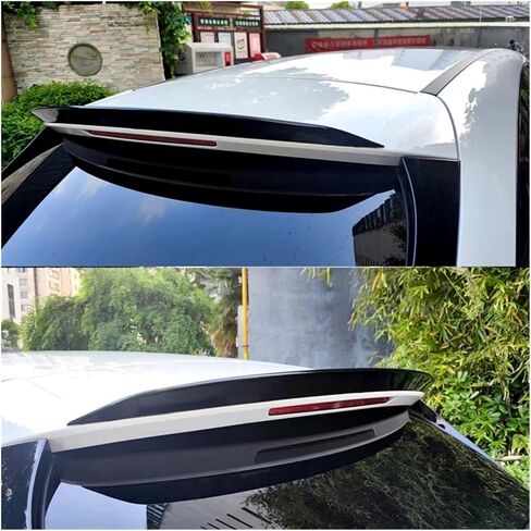 Glossy ABS الخلفية الجذع غطاء المفسد جناح متوافق مع Benz CLA Class X118 CLA200 260 CLA35 CLA45 AMG CAR TAIL TRID TRIM (اللون: أسود لامع) in Kuwait