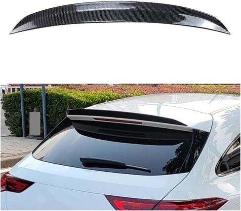 Glossy ABS الخلفية الجذع غطاء المفسد جناح متوافق مع Benz CLA Class X118 CLA200 260 CLA35 CLA45 AMG CAR TAIL TRID TRIM (اللون: أسود لامع) in Kuwait
