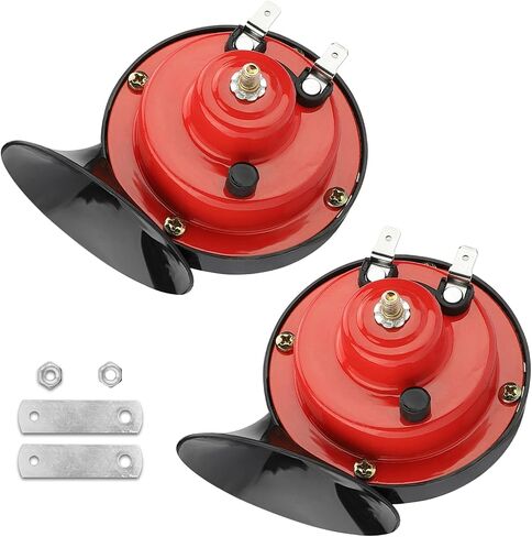 Downhill 2 PCS 300DB قرون قطار عالية الصاخبة ، قرون هواء الحلزون المقاوم للماء 12 فولت ، والمعادن المقاومة للماء + قرون صوتية استريو ABS ، مناسبة لمعظم السيارات والشاحنات والقارب والدراجة النارية (الأزرق) in Kuwait