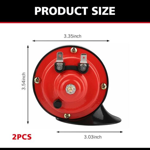Downhill 2 PCS 300DB قرون قطار عالية الصاخبة ، قرون هواء الحلزون المقاوم للماء 12 فولت ، والمعادن المقاومة للماء + قرون صوتية استريو ABS ، مناسبة لمعظم السيارات والشاحنات والقارب والدراجة النارية (الأزرق) in Kuwait