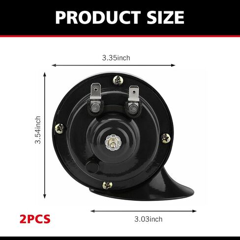 Downhill 2 PCS 300DB Super Loud Train Horns, 12V Waterproof Snail Air Horns, Waterproof Metal + ABS Stereo Sound Snail Horns, Suitable for Most Cars, Trucks, Boat, Motorcycle (Blue) in Saudi Arabia