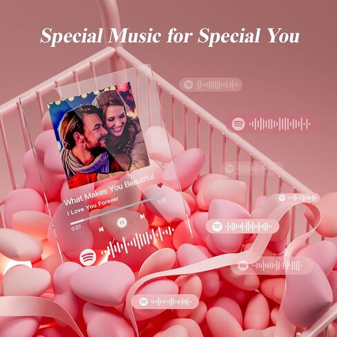 witfox Personalized Gifts for Women Men - Acrylic Spotify Song Plaque - Spotify Plaque Custom Photo Gifts for Boyfriend Girlfriend - Customized Gifts for Him Her in Kuwait