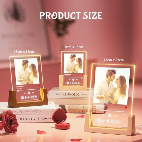 witfox Personalized Gifts for Women Men - Acrylic Spotify Song Plaque - Spotify Plaque Custom Photo Gifts for Boyfriend Girlfriend - Customized Gifts for Him Her in Saudi Arabia