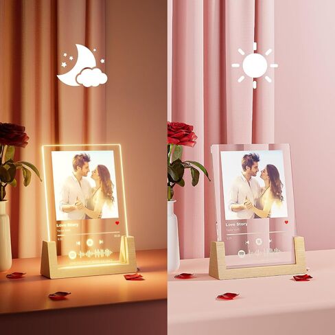 witfox Personalized Gifts for Women Men - Acrylic Spotify Song Plaque - Spotify Plaque Custom Photo Gifts for Boyfriend Girlfriend - Customized Gifts for Him Her in Saudi Arabia