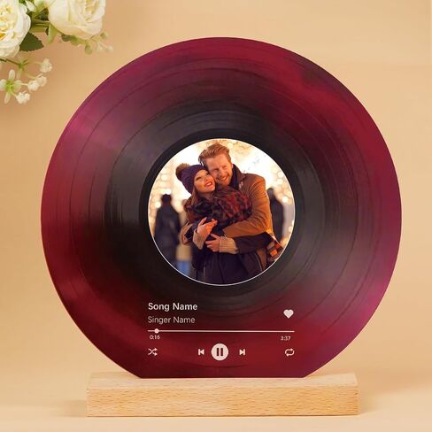 witfox Personalized Gifts for Women Men - Acrylic Spotify Song Plaque - Spotify Plaque Custom Photo Gifts for Boyfriend Girlfriend - Customized Gifts for Him Her in Kuwait