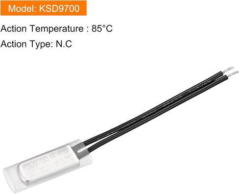 Rebower KSD9700 NC 105C مفتاح التحكم في درجة الحرارة مفتاح الحماية الحراري للترموستات - إغلاق عادة/250 فولت 10 أمبير/معدن/2 قطعة in Saudi Arabia