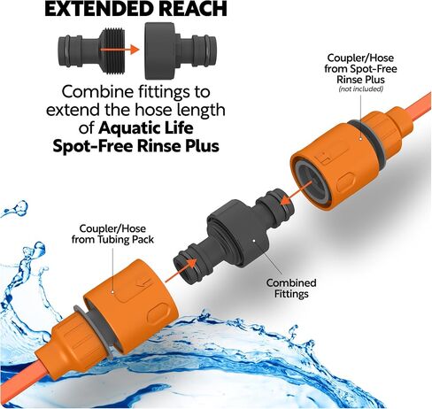 Spot Free Car Wash Rinse System Extra Water Tubing Hose Tube and Connector Pack, 50 Ft x 8 mm in Saudi Arabia