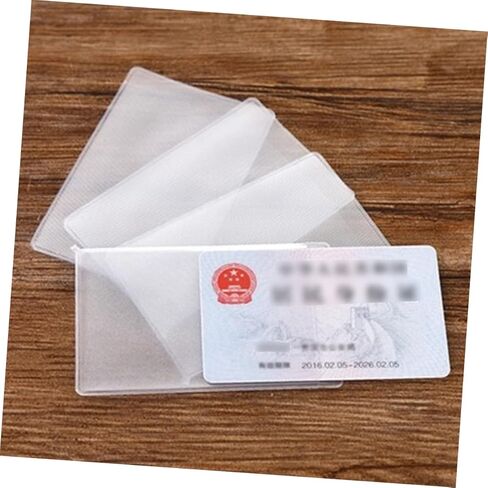 HOMSFOU 50pcs Silicone Card Holder Set Dull Polish ID and Bus Pass Sleeves Waterproof Identity Card Protectors for Travel and Daily Use in Saudi Arabia