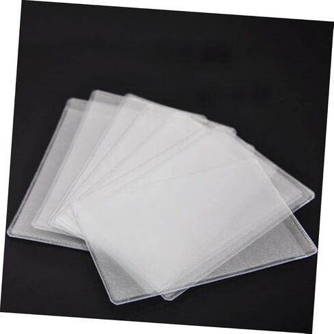 HOMSFOU 50pcs Silicone Card Holder Set Dull Polish ID and Bus Pass Sleeves Waterproof Identity Card Protectors for Travel and Daily Use in Saudi Arabia