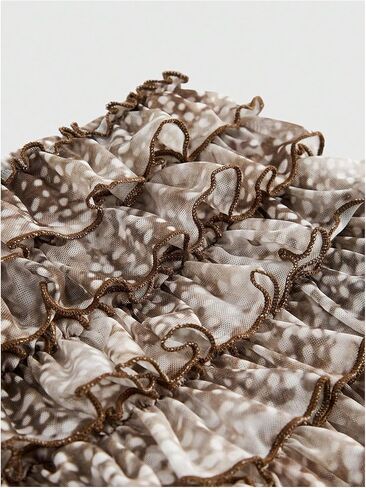 SweatyRocks Women's Animal Print Ruffle Shorts Layered Bow Low Rise Bloomers Shorts in Saudi Arabia