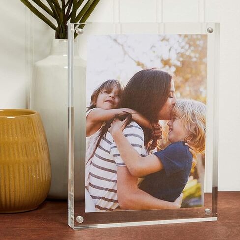 5 x 7 Acrylic Picture Frames 8 Pack, Clear Picture Frames Frameless Magnetic Picture Frame Double Sided Magnetic Photo Frame Self Standing Desktop Display Stand for Bedroom Living Room Home in Saudi Arabia