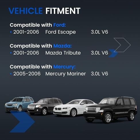 خزان خزان سائل تبريد المحرك 603-205 متوافق مع Mercury Mariner 2005-2006 متوافق مع Ford Escape Mazda Tribute 2001-2006 3.0L V6 استبدال 1L8Z8A080BB L3H515350 FRT1505C DAKG-1L8Z8A in Kuwait