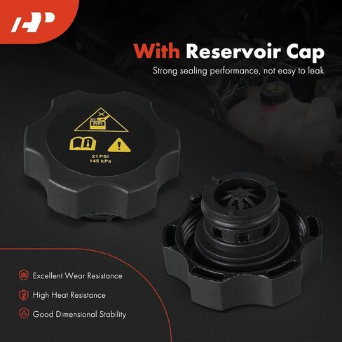 A-Premium Engine Coolant Overflow Recovery Reservoir Tank [with Cap] Compatible with Dodge Dart 2013 2014 2015 2016 - Front Side in Saudi Arabia