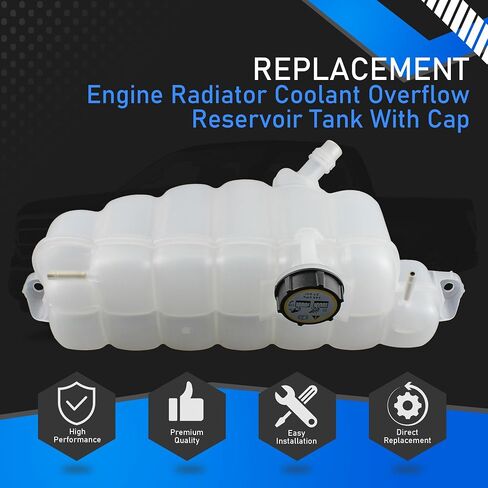 Engine Radiator Coolant Overflow Reservoir Tank With Cap Compatible With 2015-2021 Ford F-150 2018-2021 Ford Expedition 2018-2021 Lincoln Navigator Replaces FL3Z-8A080-A 603-318 FL3Z8A080A in Saudi Arabia