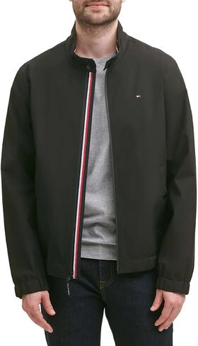 Tommy Hilfiger Men’s Water and Wind Resistant Stand Collar Bomber Jacket in Saudi Arabia