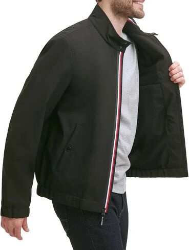 Tommy Hilfiger Men’s Water and Wind Resistant Stand Collar Bomber Jacket in Saudi Arabia