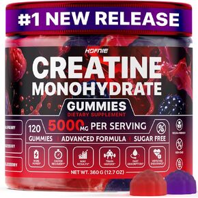 Creatine Monohydrate Gummies 5000 mg – Raspberry & BlackBerry-Flavored Complex Creatine Monohydrate for Women, Perfectfit for Vegan, Sugar-Free Pre Workout Gummies for Men & Women | 120 Creatine Chews in Saudi Arabia