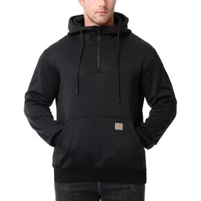 Men's Fashion Hoodie Fleece Warm Sweatshirt | Fleece-Lined Thickened Pullover Quarter-Zip Design Loose Casual in Saudi Arabia