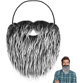 شارب اللحية المزيفة مع إكسسوارات أزياء الشعر المزيفة للفرقة المزيفة للبالغين للبالغين لوازم الحفلات الهالوين in Kuwait